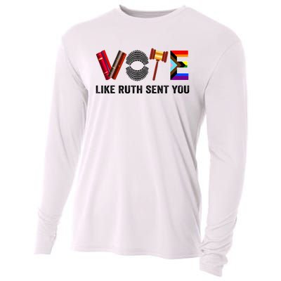 Funny Vote Like Ruth Sent You Gavel Feminists Lgbt Pride Design Gift Cooling Performance Long Sleeve Crew