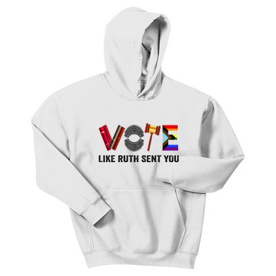 Funny Vote Like Ruth Sent You Gavel Feminists Lgbt Pride Design Gift Kids Hoodie