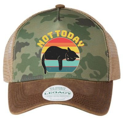 Funny Vintage Lazy Sleepy Not Today Cat Legacy Tie Dye Trucker Hat