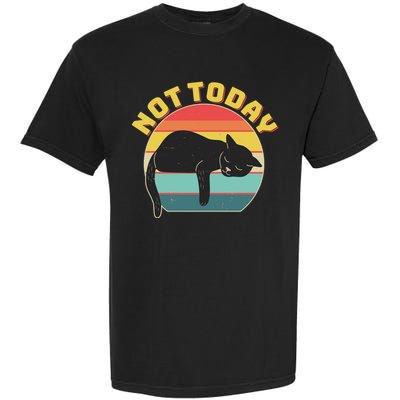 Funny Vintage Lazy Sleepy Not Today Cat Garment-Dyed Heavyweight T-Shirt