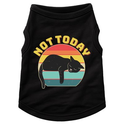 Funny Vintage Lazy Sleepy Not Today Cat Doggie Tank