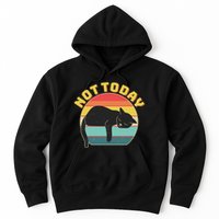 Funny Vintage Lazy Sleepy Not Today Cat Hoodie