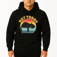 Funny Vintage Lazy Sleepy Not Today Cat Hoodie