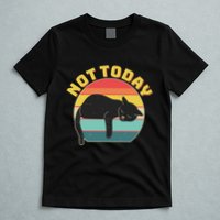 Funny Vintage Lazy Sleepy Not Today Cat T-Shirt