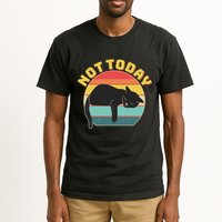 Funny Vintage Lazy Sleepy Not Today Cat Tall T-Shirt