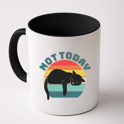 Funny Vintage Lazy Sleepy Not Today Cat Mug