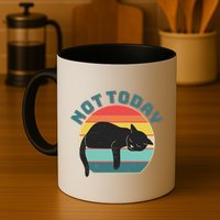 Funny Vintage Lazy Sleepy Not Today Cat Mug