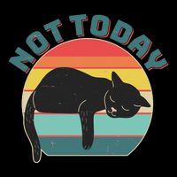 Funny Vintage Lazy Sleepy Not Today Cat Mug