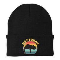 Funny Vintage Lazy Sleepy Not Today Cat Beanie