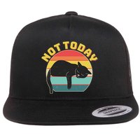 Funny Vintage Lazy Sleepy Not Today Cat Flatbill Hat