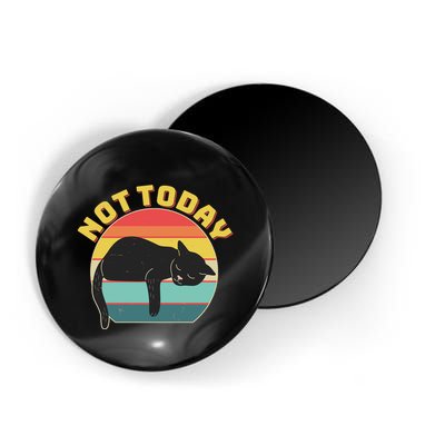 Funny Vintage Lazy Sleepy Not Today Cat Magnet