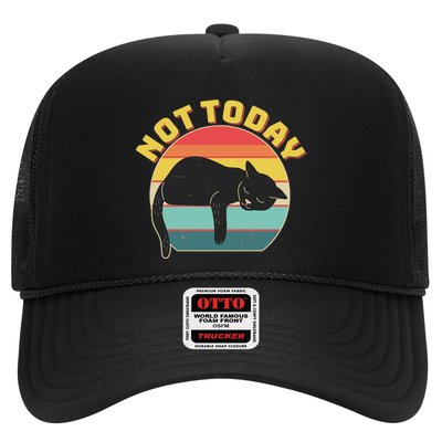 Funny Vintage Lazy Sleepy Not Today Cat Trucker Hat