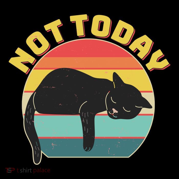 Funny Vintage Lazy Sleepy Not Today Cat Tank Top