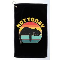 Funny Vintage Lazy Sleepy Not Today Cat Golf Towel