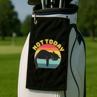 Funny Vintage Lazy Sleepy Not Today Cat Golf Towel