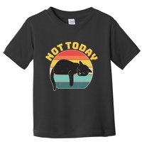 Funny Vintage Lazy Sleepy Not Today Cat Toddler T-Shirt