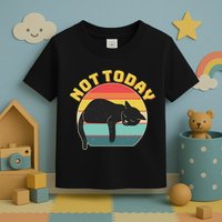Funny Vintage Lazy Sleepy Not Today Cat Toddler T-Shirt