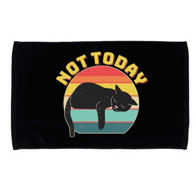 Funny Vintage Lazy Sleepy Not Today Cat Microfiber Hand Towel