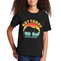 Funny Vintage Lazy Sleepy Not Today Cat Kids T-Shirt