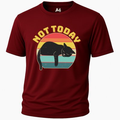 Funny Vintage Lazy Sleepy Not Today Cat Performance Shirt