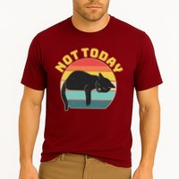 Funny Vintage Lazy Sleepy Not Today Cat Cooling Performance Crew T-Shirt