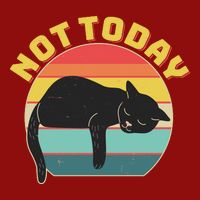 Funny Vintage Lazy Sleepy Not Today Cat Cooling Performance Crew T-Shirt