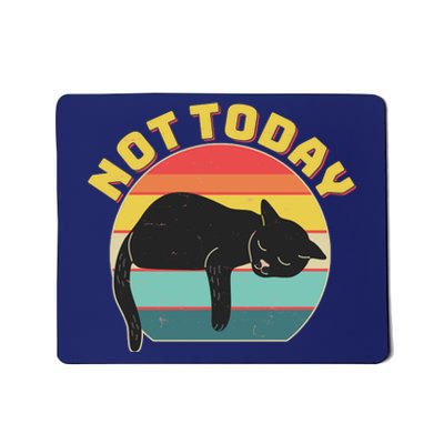 Funny Vintage Lazy Sleepy Not Today Cat Mousepad