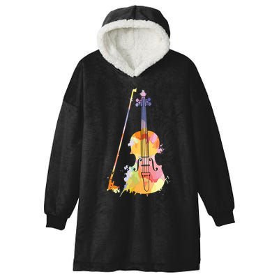 Funny Violin Lover Art For Men Women Violin Player Violinist Hooded Wearable Blanket