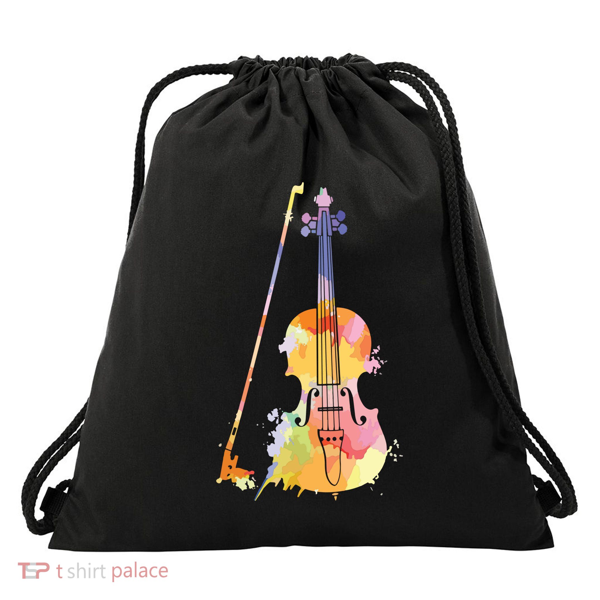 Funny Violin Lover Art For Men Women Violin Player Violinist Drawstring Bag