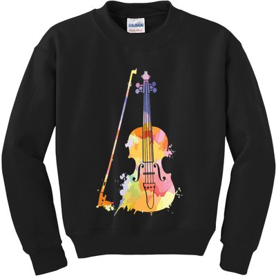 Funny Violin Lover Art For Men Women Violin Player Violinist Kids Sweatshirt