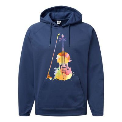 Funny Violin Lover Art For Men Women Violin Player Violinist Performance Fleece Hoodie