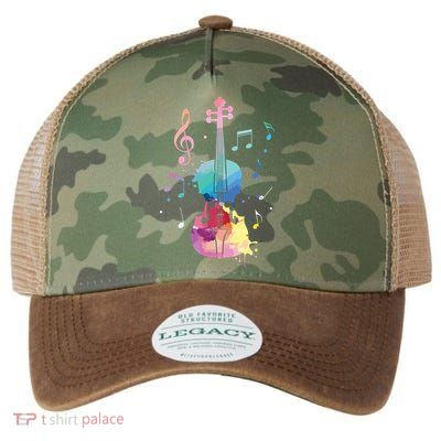 Funny Violin Lover Art For Men Women Violin Player Violinist Legacy Tie Dye Trucker Hat