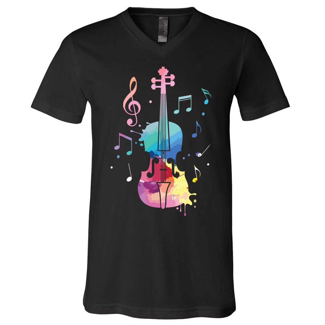 Funny Violin Lover Art For Men Women Violin Player Violinist V-Neck T-Shirt