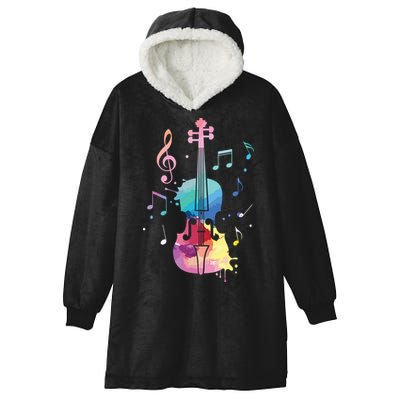 Funny Violin Lover Art For Men Women Violin Player Violinist Hooded Wearable Blanket