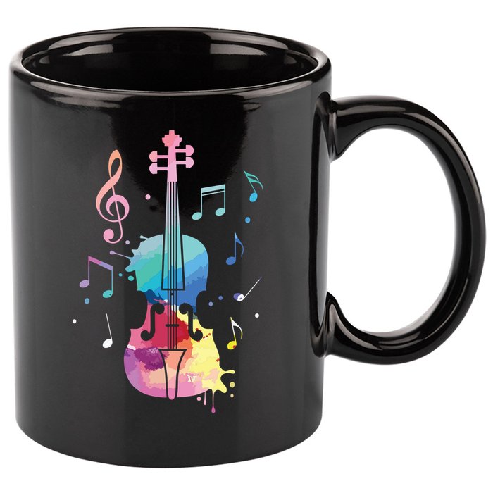 Funny Violin Lover Art For Men Women Violin Player Violinist 11oz C Handle Ceramic Mug