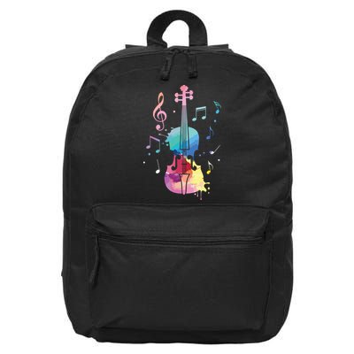 Funny Violin Lover Art For Men Women Violin Player Violinist 16 in Basic Backpack