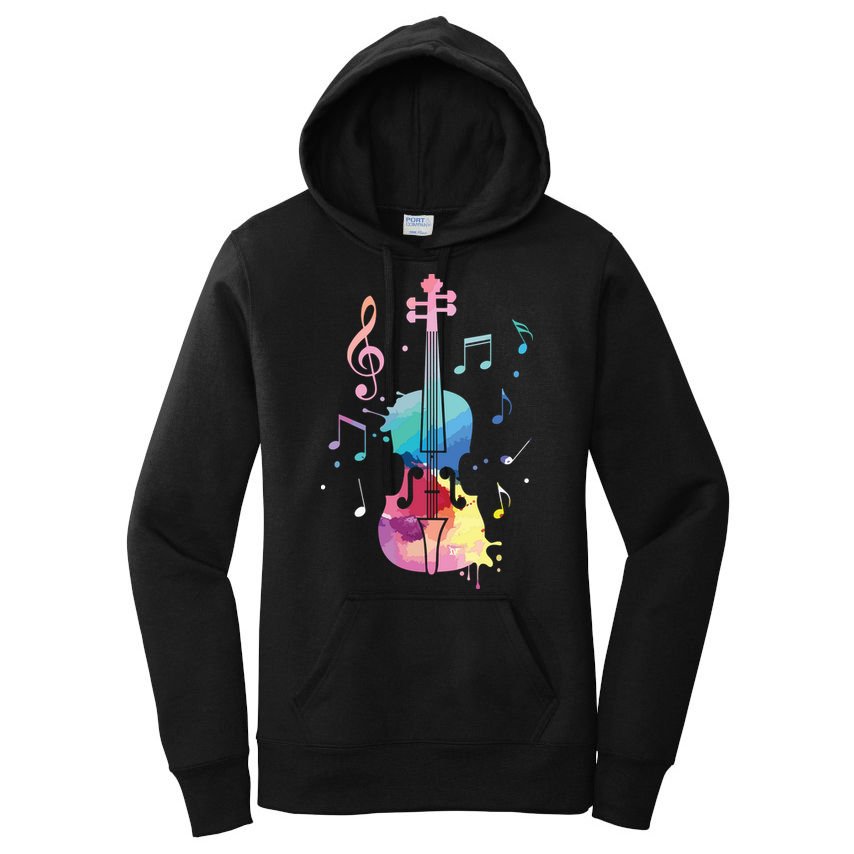Funny Violin Lover Art For Men Women Violin Player Violinist Women's Pullover Hoodie