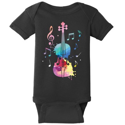 Funny Violin Lover Art For Men Women Violin Player Violinist Baby Bodysuit