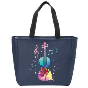 Funny Violin Lover Art For Men Women Violin Player Violinist Zip Tote Bag