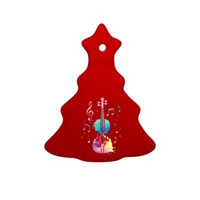 Funny Violin Lover Art For Men Women Violin Player Violinist Ceramic Tree Ornament