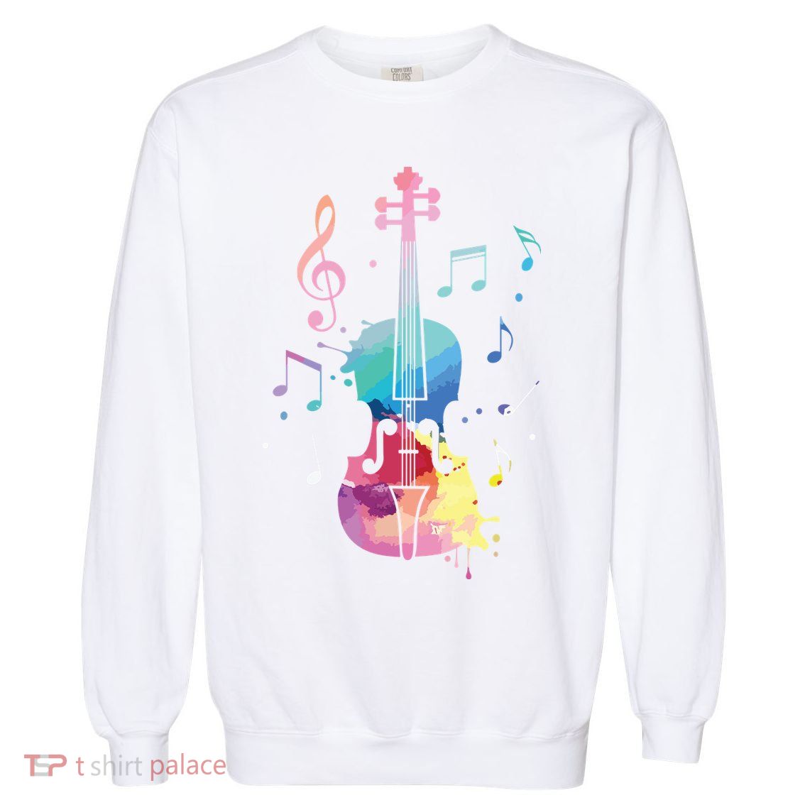 Funny Violin Lover Art For Men Women Violin Player Violinist Garment-Dyed Sweatshirt
