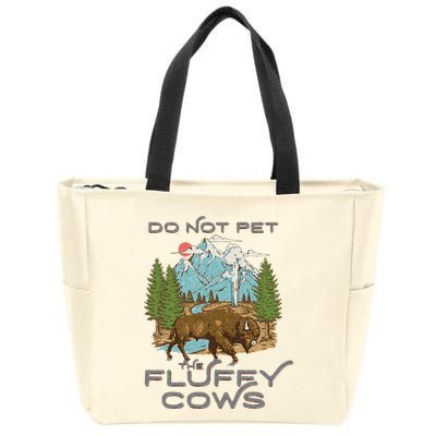 Funny Vintage Look Yellowstone National Park Bison Lover Zip Tote Bag