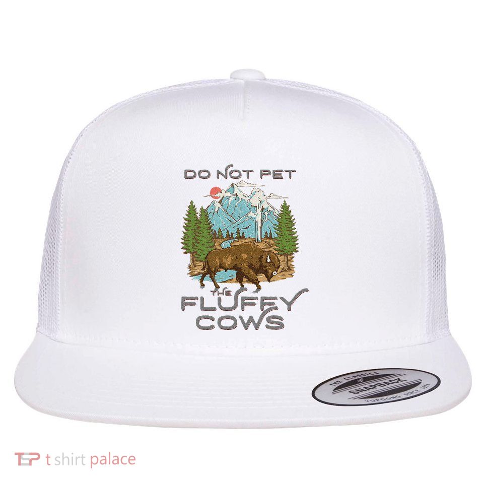 Funny Vintage Look Yellowstone National Park Bison Lover Flatbill Hat