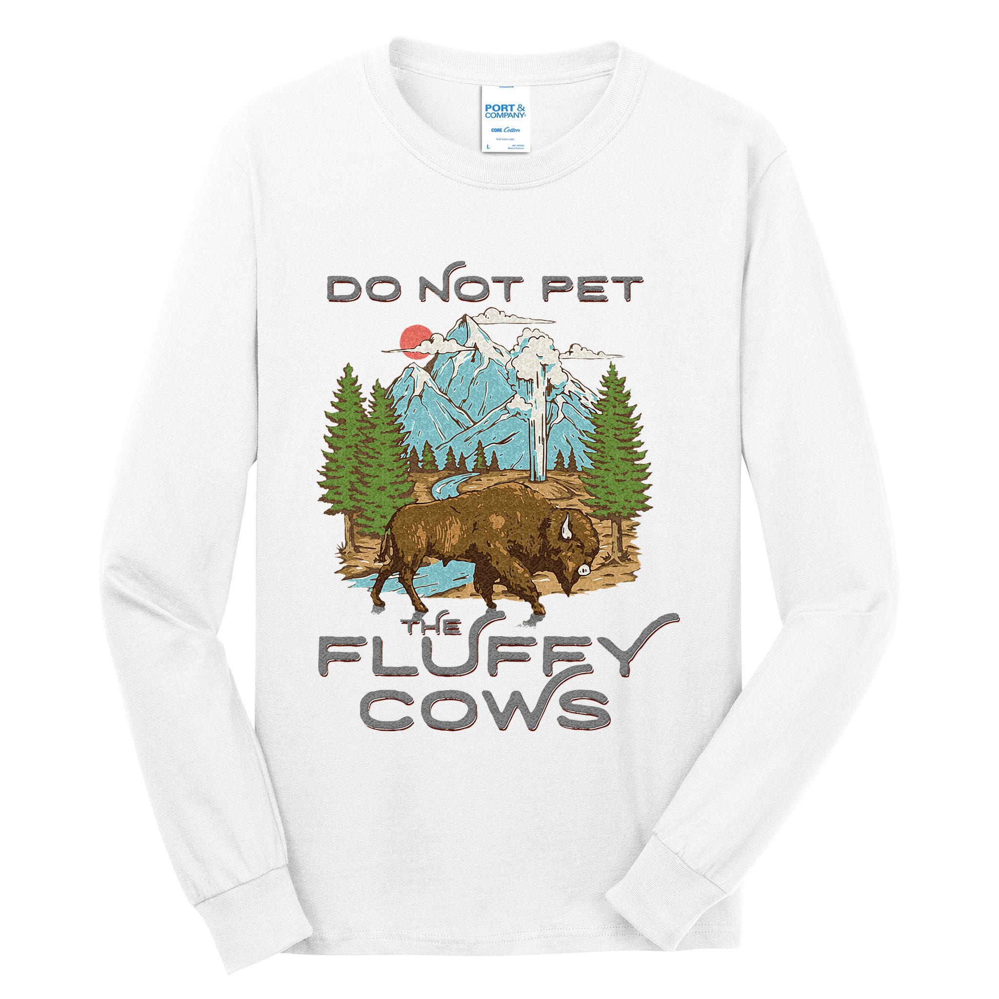 Funny Vintage Look Yellowstone National Park Bison Lover Tall Long Sleeve T-Shirt