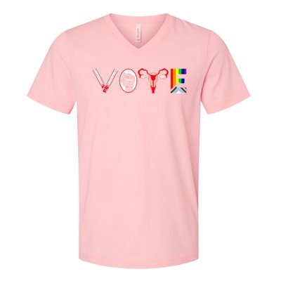 Funny Vote Like Ruth Sent You Gavel Feminists Lgbt Pride V-Neck T-Shirt