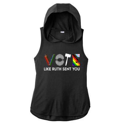 Funny Vote Like Ruth Sent You Gavel Feminists Lgbt Pride Ladies PosiCharge Tri-Blend Wicking Draft Hoodie Tank