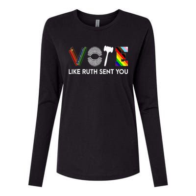 Funny Vote Like Ruth Sent You Gavel Feminists Lgbt Pride Womens Cotton Relaxed Long Sleeve T-Shirt