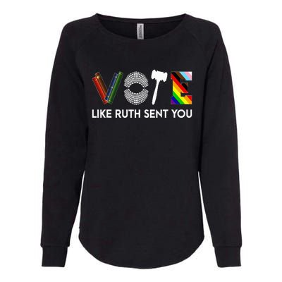 Funny Vote Like Ruth Sent You Gavel Feminists Lgbt Pride Womens California Wash Sweatshirt