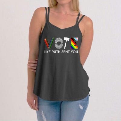 Funny Vote Like Ruth Sent You Gavel Feminists Lgbt Pride Women's Strappy Tank