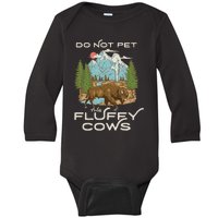 Funny Vintage Look Yellowstone National Park Bison Lover Baby Long Sleeve Bodysuit